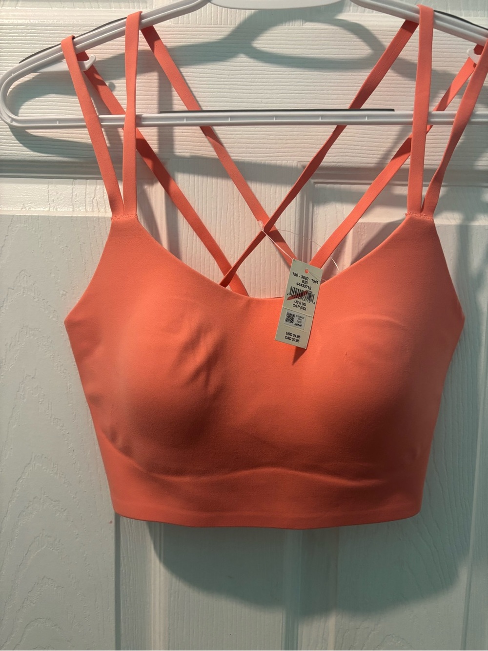 Aerie Offline Real Me Xtra Hold Up Strappy Sports Bra - Coral Peach